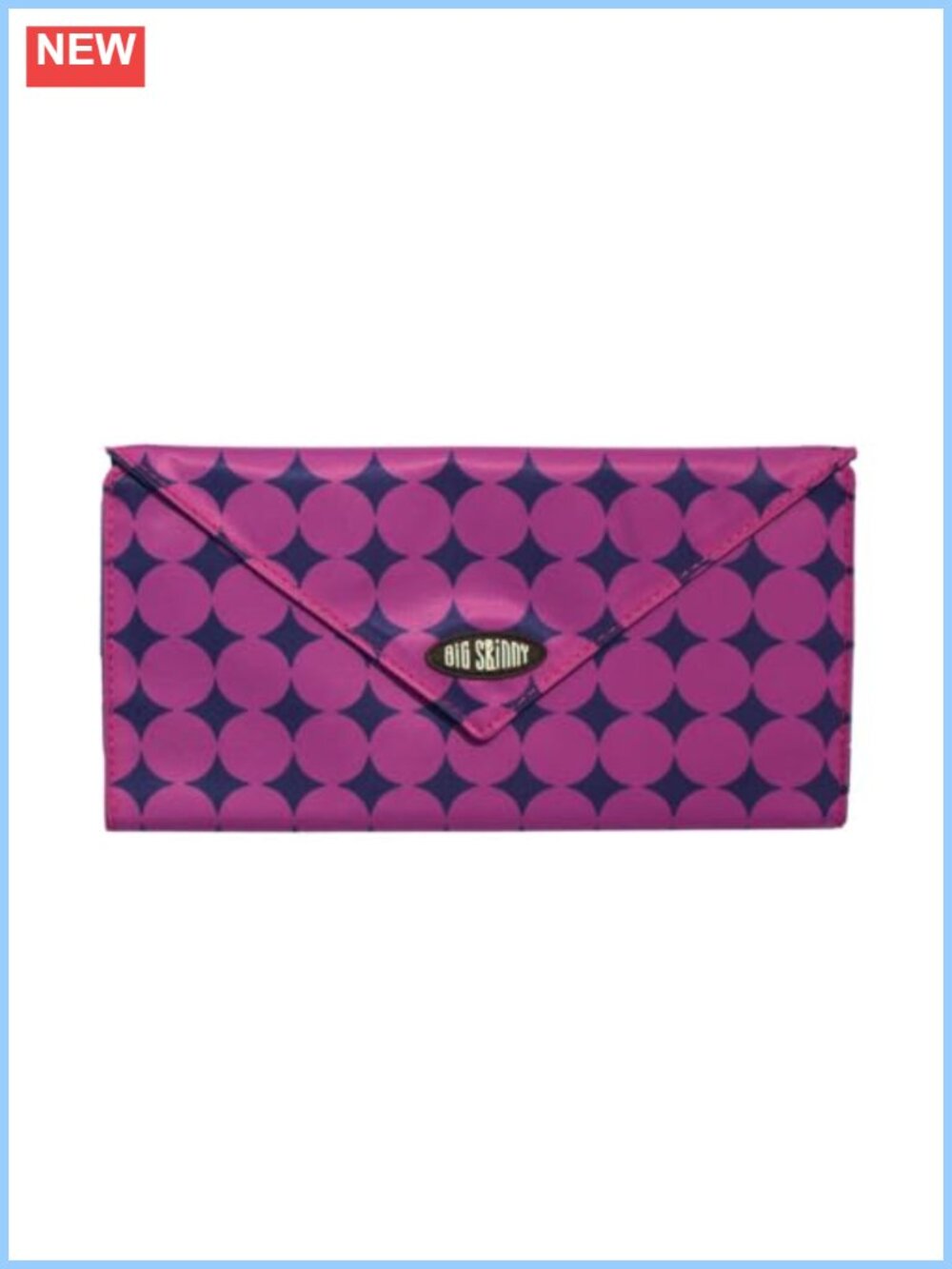 Big Skinny Slimvelope Tri-Fold Checkbook Wallet Nylon Microfiber 40 Cards